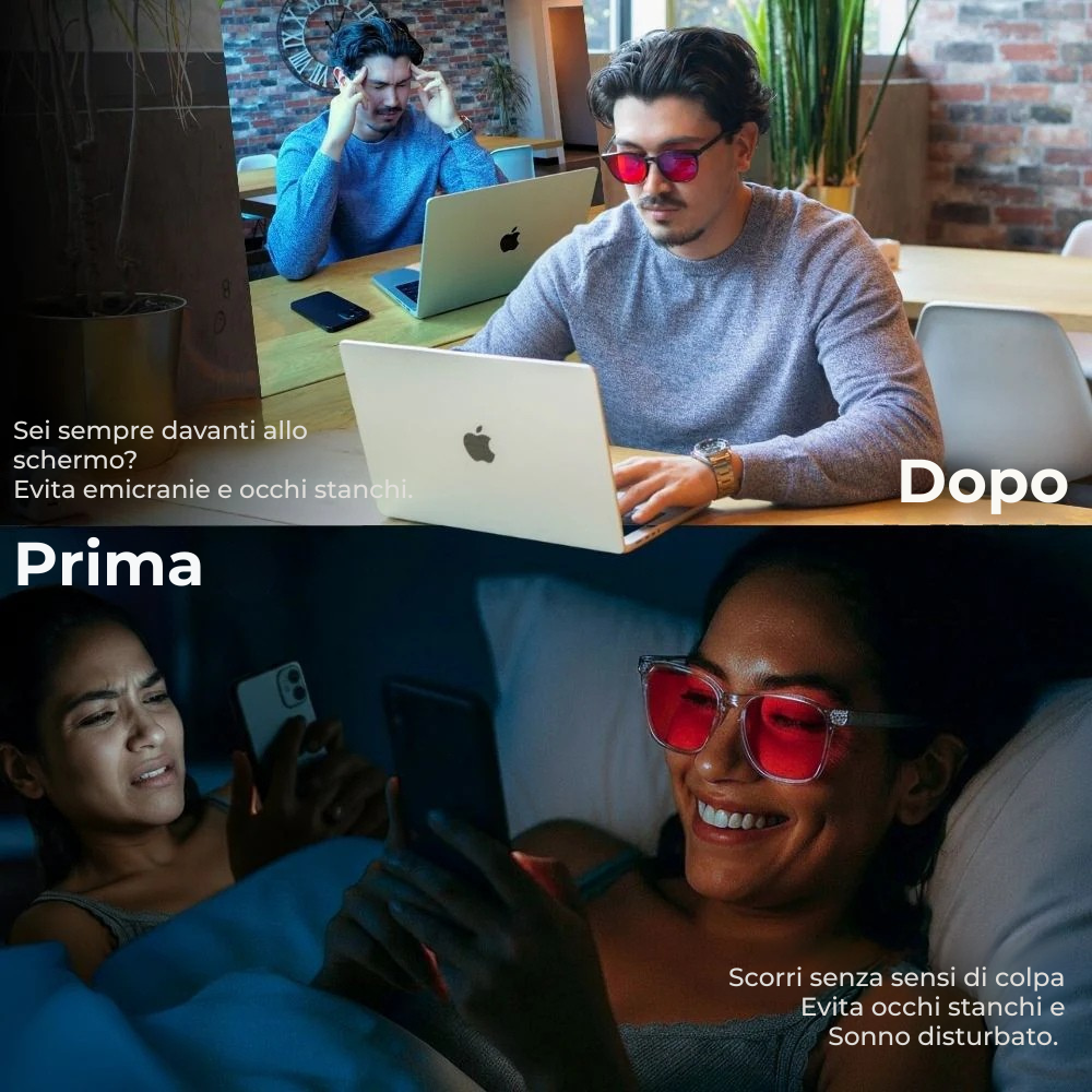 Vocalmy® Occhiali Unisex Anti Luce Blu