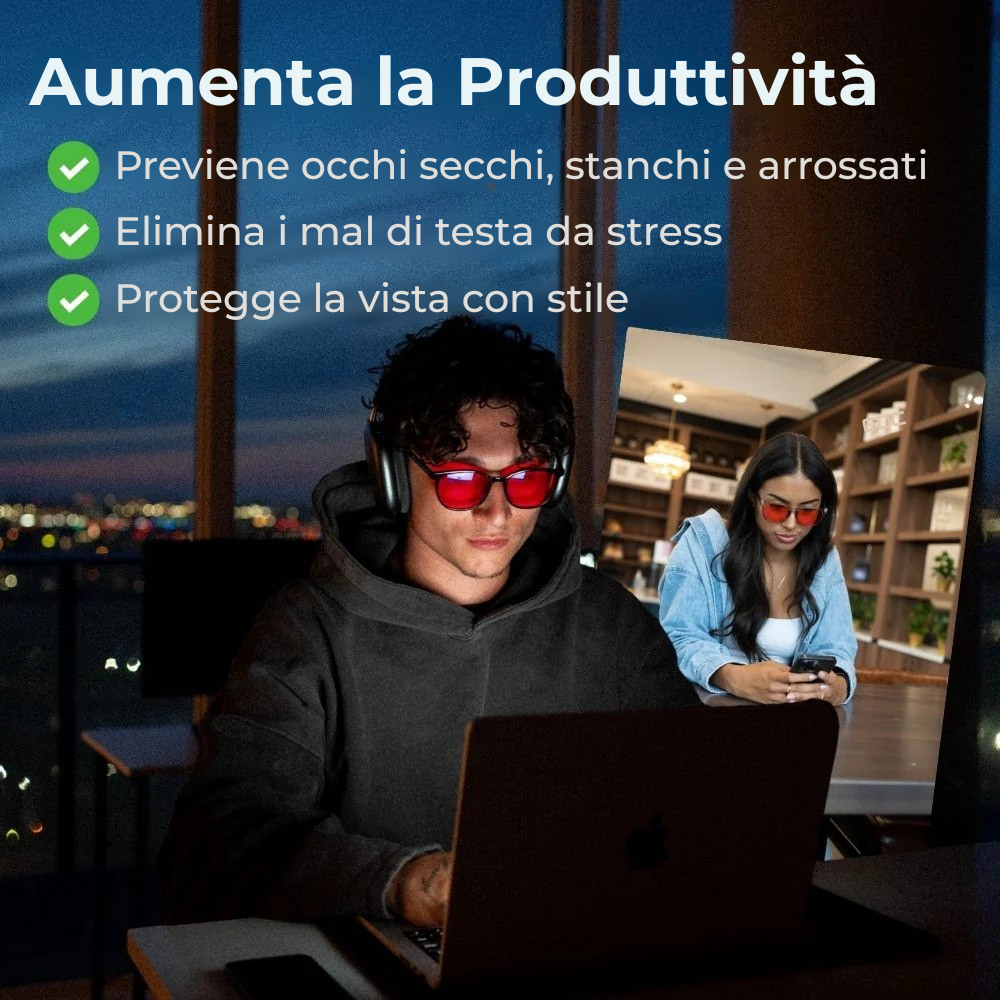 Vocalmy® Occhiali Unisex Anti Luce Blu